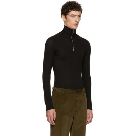 prada black zip-up turtleneck|Black Techno Knit Turtleneck Zip.